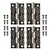 GTHER 4PCS 35x23mm Antique Mini Retro Hinges with Screws for Wooden Box Gift Wine Jewelry Box Chest Case, Bronze