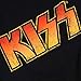 KISS Rock Music Distressed Vintage Logo Baby Onesie Bodysuit (6 Months) Black