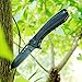 Pocket Folding Tanto Knife with Clip and Hanging Hole，60HRC Black-Oxide 8Cr13Mov Blade EDC Survival Tactical Military Knives for Self Defense Camping Outdoor (5.2-inch Closed)