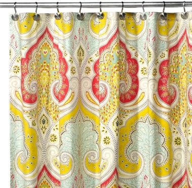 Amazon Com Echo Design Jaipur Fabric Shower Curtain Home Kitchen