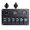Proelectric-Blue-LED-Light-1-Waterproof-MarineBoat-Car-Switch-Panel-6-Gang-USB-Charger-Voltage-Indicator-Power-Socket-5-pin-On-Off-Rocker-Switch Proelectric-Blue-LED-Light-1-Waterproof-MarineBoat-Car-Switch-Panel-6-Gang-USB-Charger-Voltage-Indicator-Power-Socket-5-pin-On-Off-Rocker-Switch