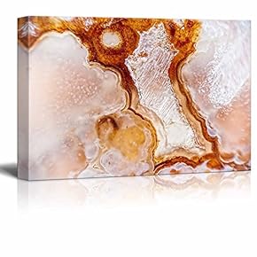 Canvas Wall Art - Abstract Agate Slice Pattern - Giclee Print Gallery Wrap Modern Home Art Ready to Hang - 12" x 18"