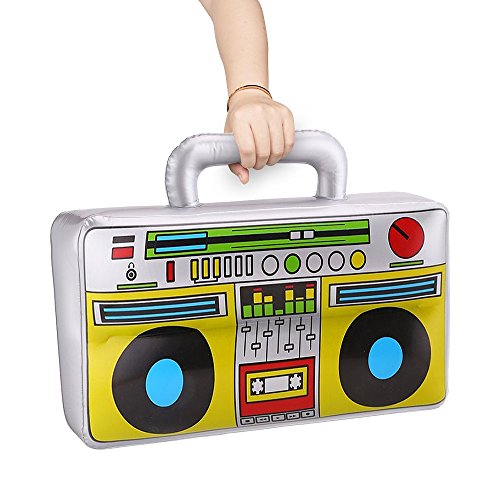 image for eKeRi 16 inch Inflatable Boom Box Toy for 80's 90's Themed Party,Adult
