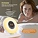 FKANT Wake Up Light, Nature Light Sunrise Simulation Alarm Clock, Snooze Function 7 Colors Atmosphere Lamp, 6 Natural Sounds and FM Radio for Kids Adults Bedrooms(6639)