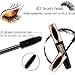 4D Silk Fiber Lash Mascara, 2 Pieces Waterproof Long Lasting Eyelash Mascara, Silicone Brush Head, Smudge-Proof, Black (Color 1)