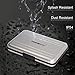 Honsky Aluminum UHS-I SD Micro SD SDHC SDXC TF SecureDigital Memory Card Carrying Case Holder Organizer Box Keeper for Computer Camera Media Storage Organization, Silver
