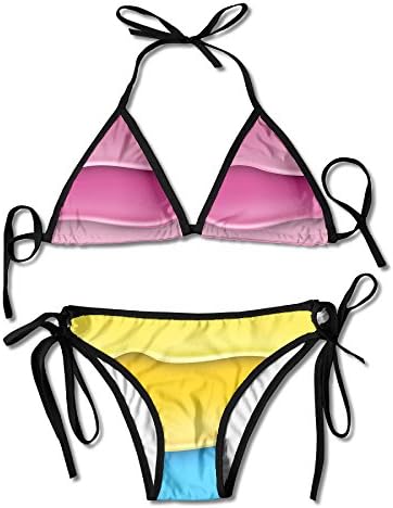 Colourful Cream Women's Triangle Bikini Swimsuits Summer Beach Bikini