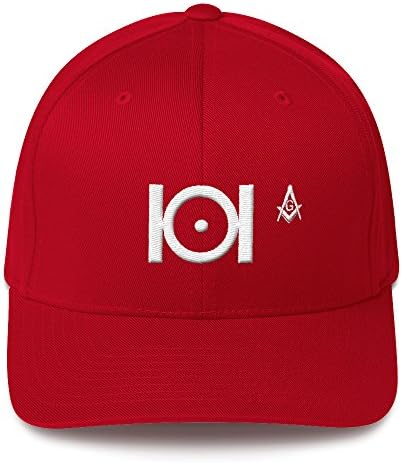 Masonic Gears Flexfit Masonic Hat WhiteThread Mason Saint John S/M