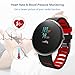 LETSCOM Fitness Tracker with Heart Rate Watch and Blood Pressure Monitor, IP67 Waterproof, Step Counter Watch, Pedometer, Sleep Monitor, Smart Watch for Women Men Kids (Black)