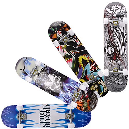 Read About Costzon 31 x 8 Complete Skateboard Maple Deck Wood Professional Skate Board
