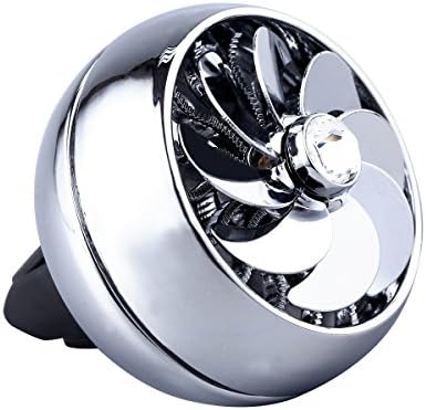 Car Fragrance Diffuser Vent Clip, MEIBEI Car Air Purifier, Car Aroma Diffuser, Airplane Propeller Air Refresher Ultrasonic Aromatherapy Diffusers Silver