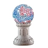 Collections Etc Solar Americana Gazing Mosaic Ball With Grecian Styled Stand