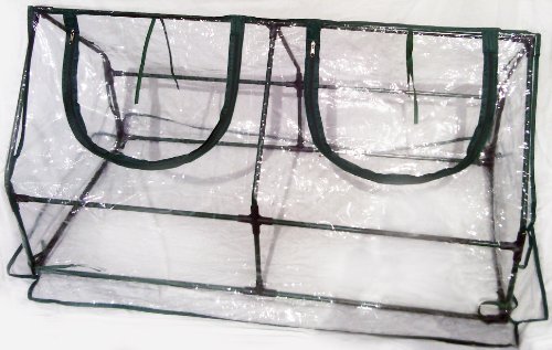 Zenport SH3212A Garden Cold Frame Greenhouse Cloche for Easy Access Protected Gardening