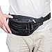 Beautier Cowhide Leather Large Size 7 Pockets Fanny Pack, Waist Pack with Adjustable Strap for Outdoors Workout Traveling Casual Running Hiking Cycling