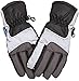 Simplicity Kids Waterproof Ski Snow Gloves, Black Yellow Orange, L(10-12 Years)