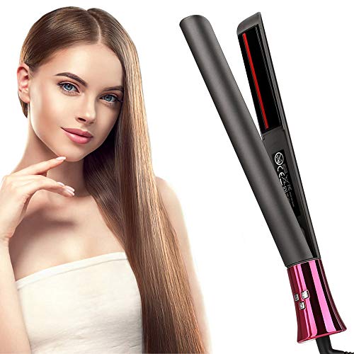 Flat Iron for Hair,MANLI Hair Straightener and Curler 2 in 1, Ceramic Infrared Flat Iron for All Hair Styling, Temp Setting and Auto Shut Off - Thumbnail 7