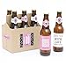 Big Dot of Happiness Omg, You're Getting Married - Engagement Party Decorations for Women - 6 Beer Bottle Label Stickers and 1 Carrier