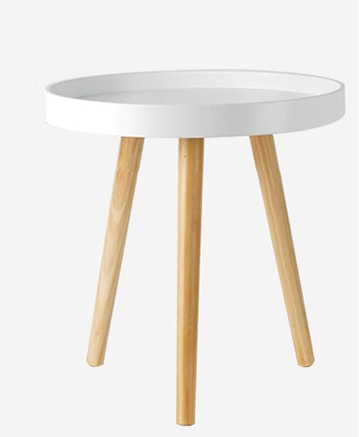 Qtqzdd Drink Shop Casual Table Japanese Style Solid Wood Round