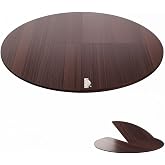 SQXLXDD Foldable Round Wood Table Top Extender - Diameter 55 inch, 38 lbs | Indoor, dark walnut, folds for easy storage, no legs, fits 6-8 people, catering party tables, kitchen &amp; dining room tabletop