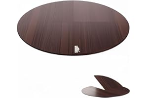 SQXLXDD Large Round Foldable Table Top, Thick Wood Catering Banquet Party Tables Replacement Top Only, No Legs Round Folding Inoor Outdoor PatioTable Tops Extender (Dark Walnut, D-55.12IN, 38lbs)