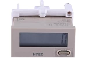 Digital Counter, H7EC-N Without Input Voltage Digital Electrical Counter Totalizer with 8-gigit LCD Display, Voltage-Free Inp