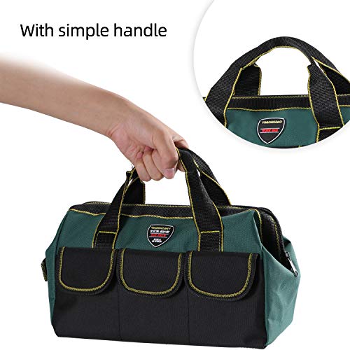 Tool Bag, 12 inch Waterproof Tool Tote Bag for Men and Women, Wide