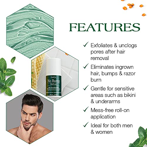 GiGi No Bump Rollon Skin Smoothing Gel, PostWax and AfterShave Skin