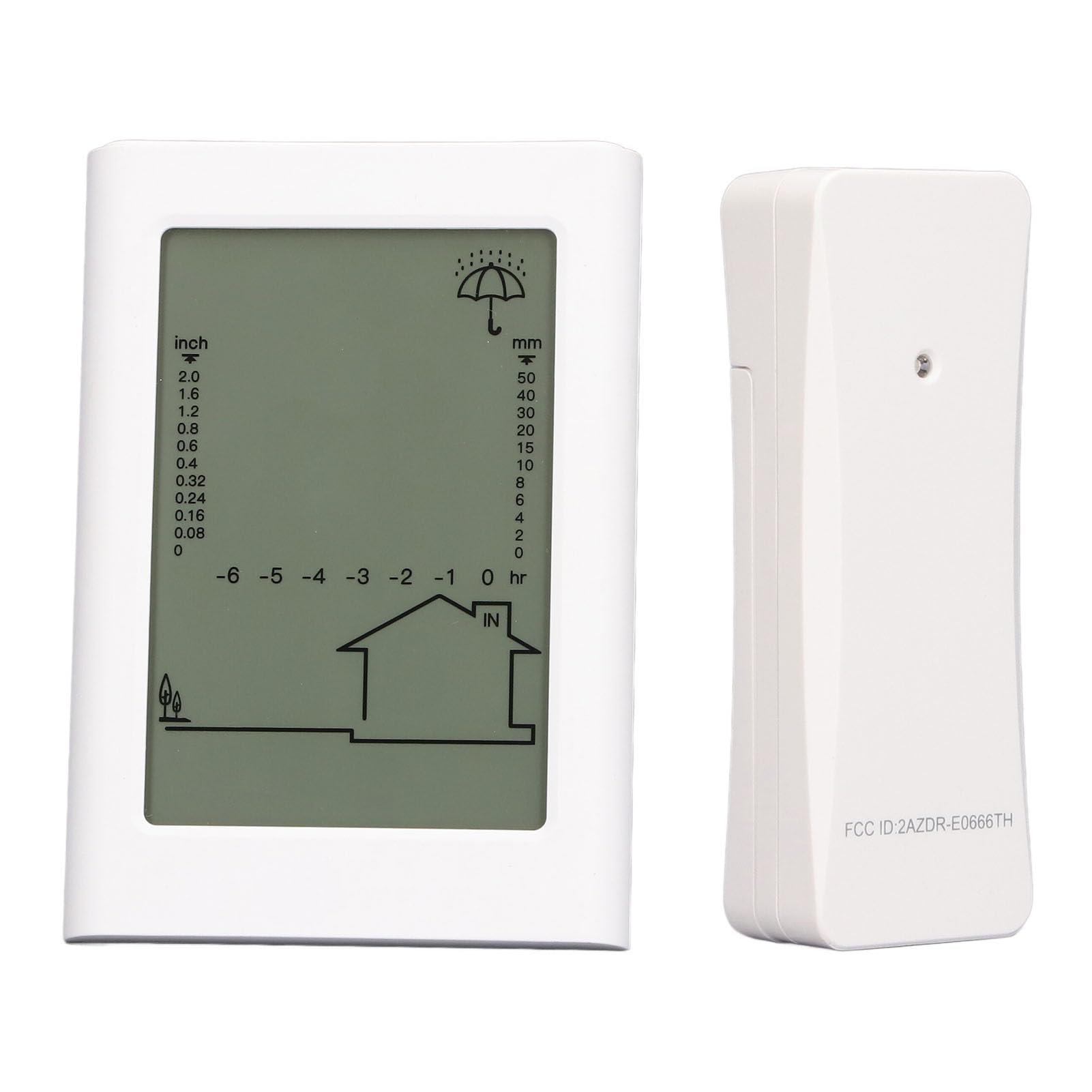 Digital Rain Gauge with Indoor Outdoor Thermometer, 3-in-1 Wireless Weather Station Electronic Rain Gauge with Rain Collector Display Temperature Humidity Rainfall Rates Accumulations Rainfall History