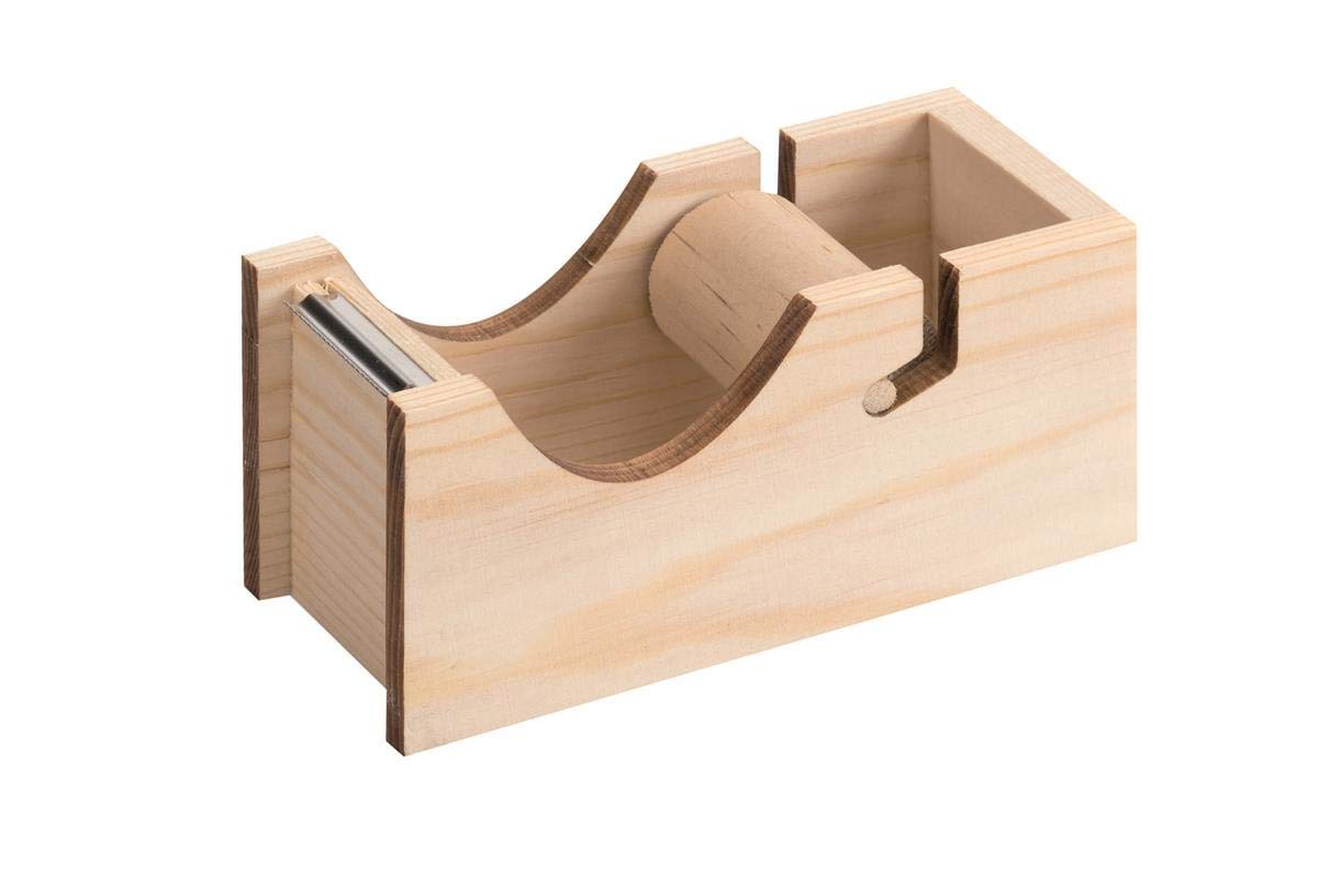 Dispenser for Adhesive Strips 10 x 3 x 4 x 5 cm Pine