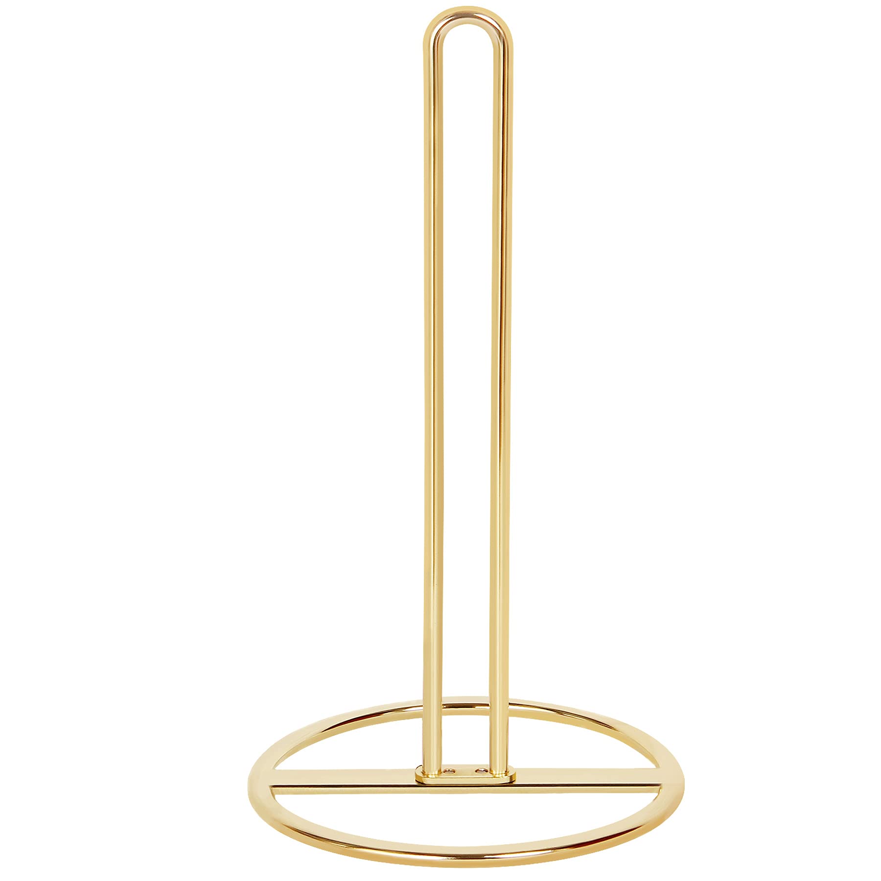 Gold Kitchen Roll Holder Free Standing, OBODING, Paper Towel Holder Countertop for Standard and Large Sized Rolls(Gold)