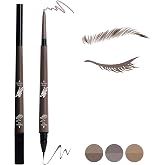 Music Flower 2 in 1 Eyebrow Pencil,Waterproof &amp; Long Lasting Liquid Eyebrow Pen,Dual Ended Pencil Fills and Defines Brow Tint with the Precision &amp; Definition of Microblading,Chestnut