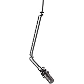 Audio-Technica U853R Cardioid Condenser Hanging Microphone 250 Ohms, Low Profile Design, Black