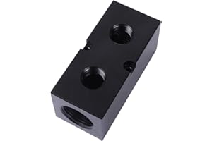 MARSTEK High Flow Air Manifold, Air Compressor Manifold, Air Hose Inline Manifold Block Splitter, Pneumatic Manifold Air Distribution Block, NPT 1 Inch Supply Port, NPT 1/2 Inch Output Port (2 Way 4 Port)