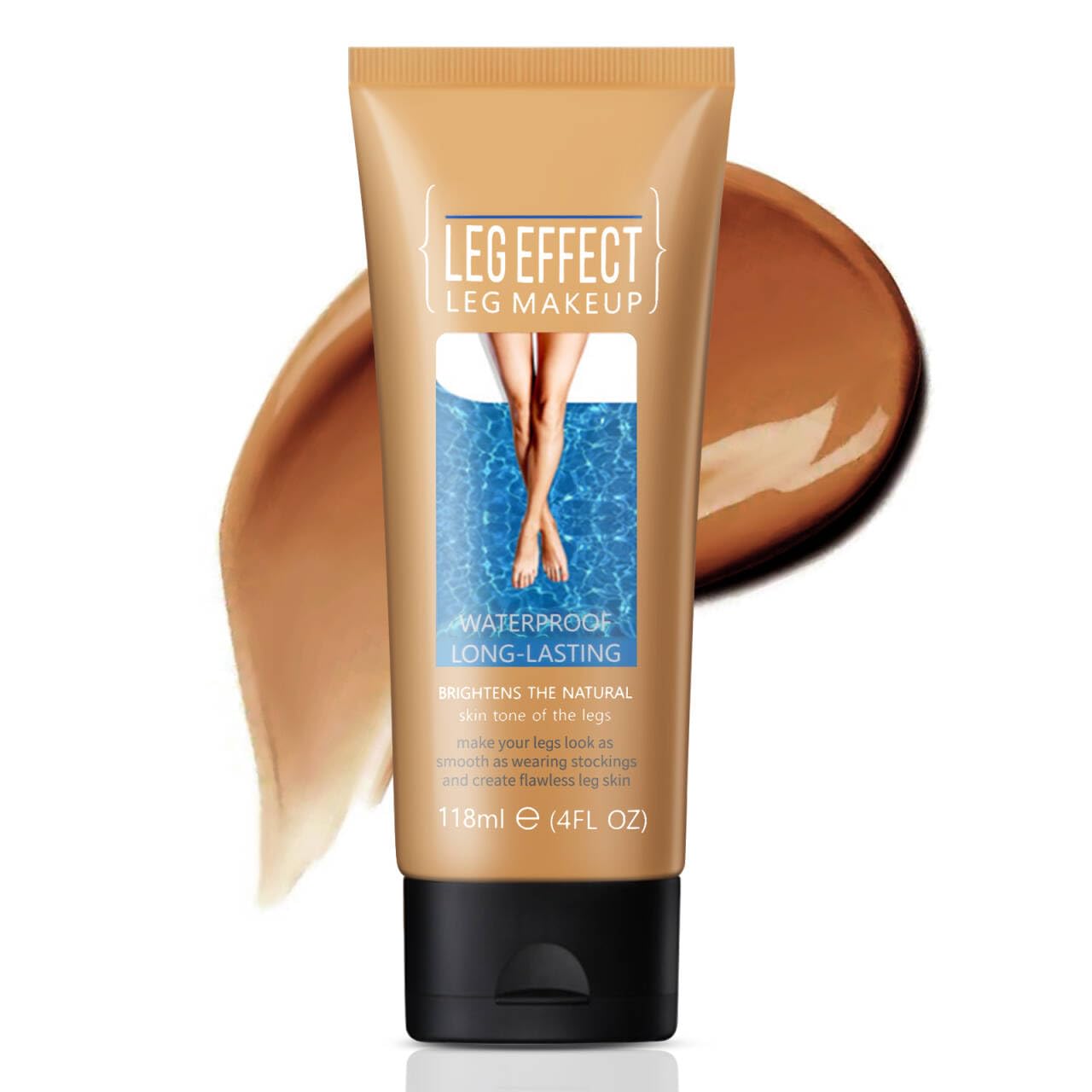 Boobeen Leg And Body Makeup Foundation, Waterproof Cover Up Legs Makeup, Illuminator Highlighter Glow, Evens Skin Tone, 4 Oz