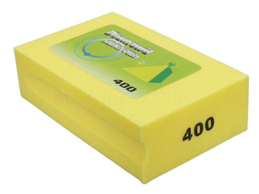 Sanding Blocks Polishing Grinding Block Diamond Polishing Hand Pads Block for Granite Marble Glass Grinding 60-3000Grit (400 Grit)