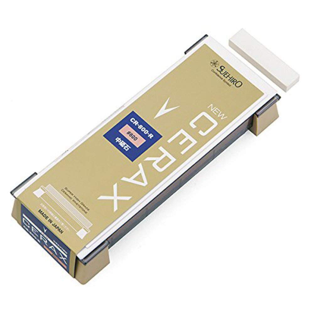 Suehiro whetstone NEW CERAX CR-800-R: Large size Medium sharpening stone #800, Soaking stone: 8.11 x 2.87 x 0.9"