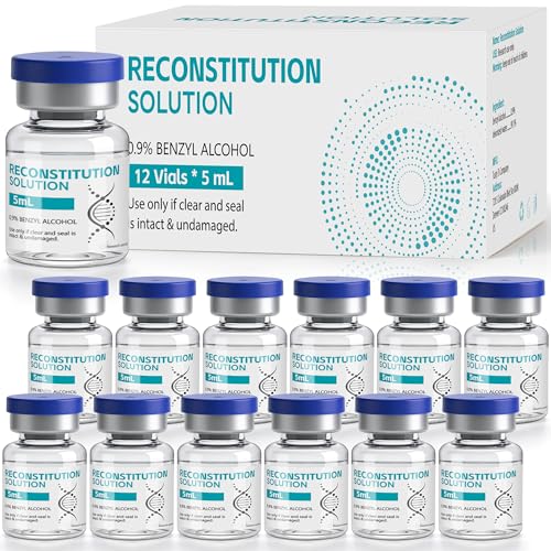 Jentatnua Solution in Premium Glass Vials,5ML 12 Pack,Triple Sealed, Ultra Clean