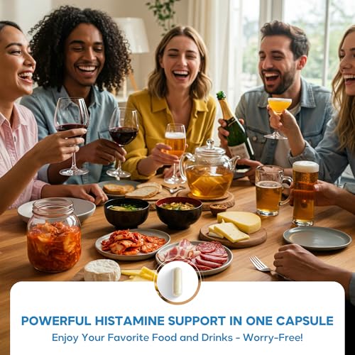 Prodigy Life Premium Histamine Block Supplement - Advanced Histamine Blocker Supplement - with Diamine Oxidase (DAO) Enzyme - Breaks Down Histamine For Food-Derived Histamine Intolerance - 30 ct