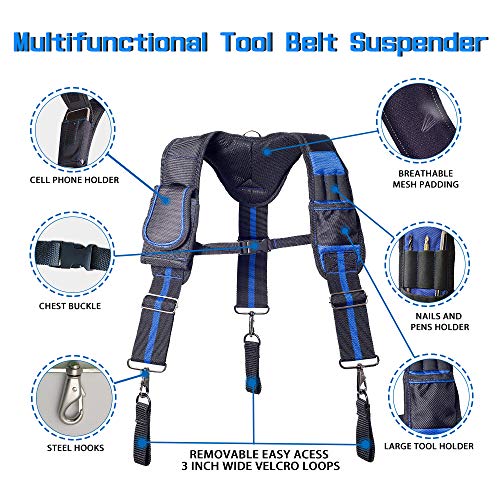 AISENIN Tool Belt Suspenders, Tool Pouch Suspenders for Tool Belt