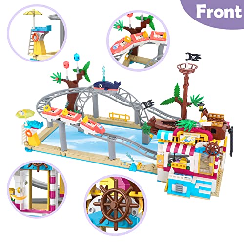 Finebely Friends Roller Coaster Amusement Park Building Set, Fairground