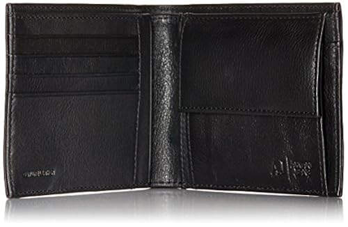 Armani Jeans Men's Q7 Leather Bifold Wallet with Coin Pocket