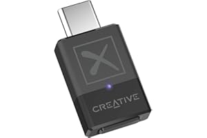 Creative BT-W5 Smart Bluetooth 5.3 Audio Transmitter with aptX Adaptive, High-Resolution 24-bit / 96 kHz Audio, Device-Switching Function, Works with PC/Mac/Gaming Consoles