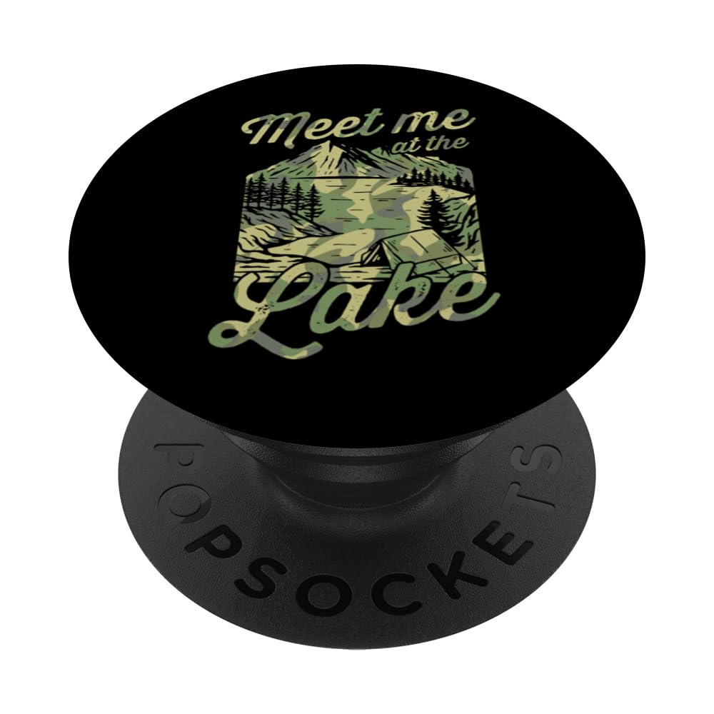 Meet Me At The Lake Lakeside Family Camping Vacation PopSockets Swappable PopGrip