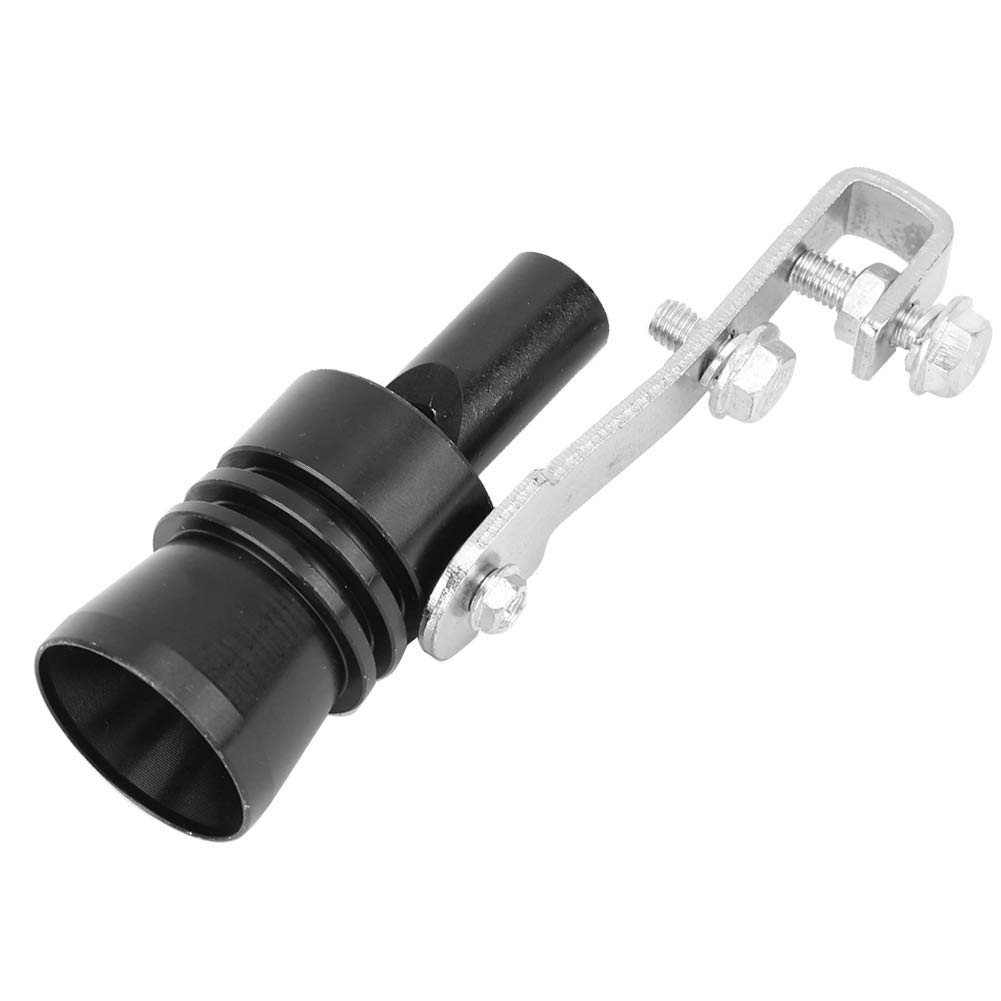 For Exhaust Whistle-Car Turbo Sound Whistle,Aluminium Alloy Turbo Sound Tail Throat Exhaust Pipe Whistle Car Modified Part Tc-Xl(Black)