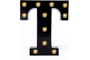 Foaky Black LED Marquee Number Lights Sign Light Up Marquee Number Lights Sign for Night Light Wedding Birthday Party Battery Powered Christmas Lamp Home Bar Decoration