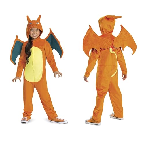 DISGUISE 121229L-EU-V2 CHARIZARD DELUXE Fancy Dress Costume, Unisex Children, Multi, 4-6 Years