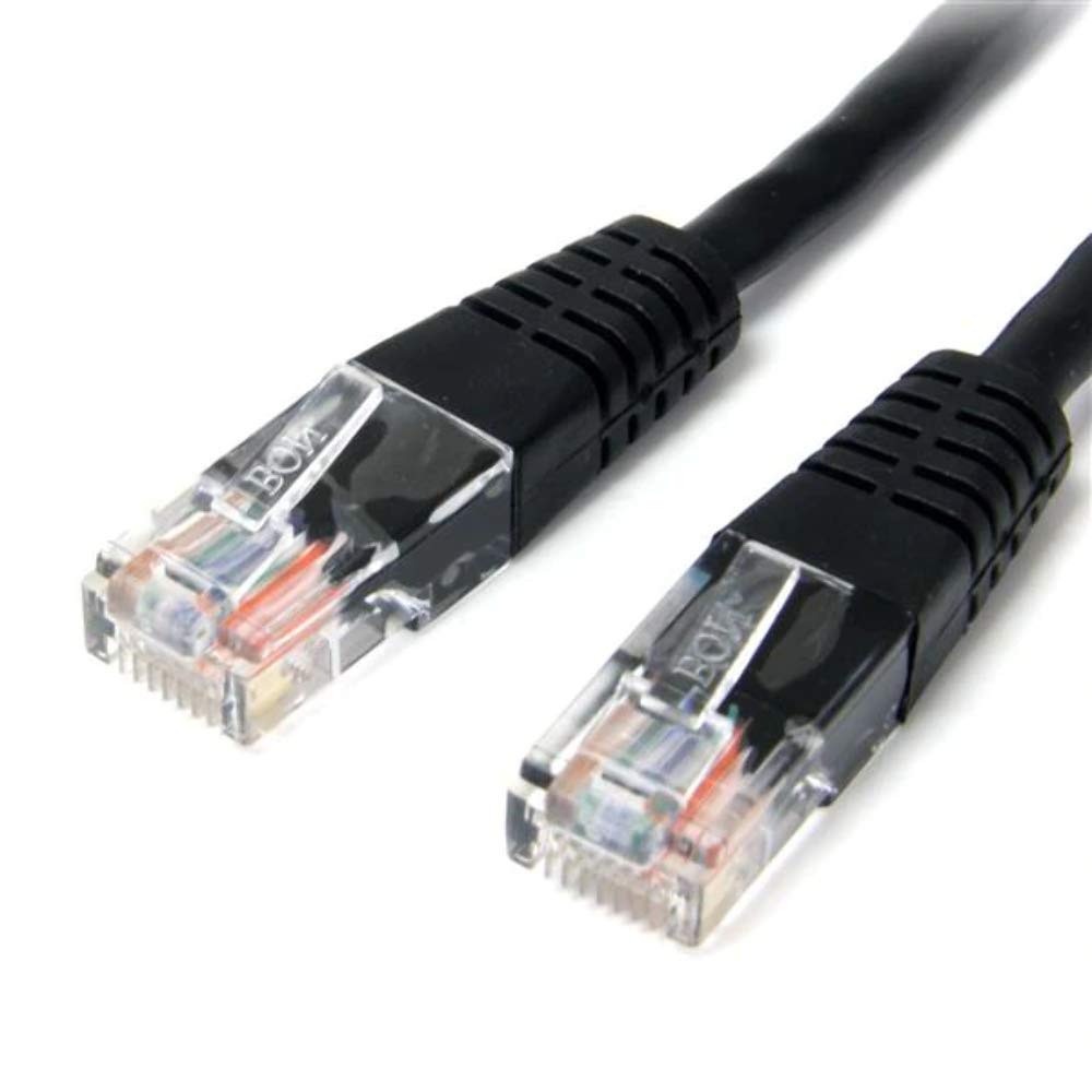 StarTech Cat5e Ethernet Cable - 3 ft - Black - Patch Cable - Molded Cat5e Cable - Short Network Cable - Ethernet Cord - Cat 5e Cable - 3ft (M45PATCH3BK)