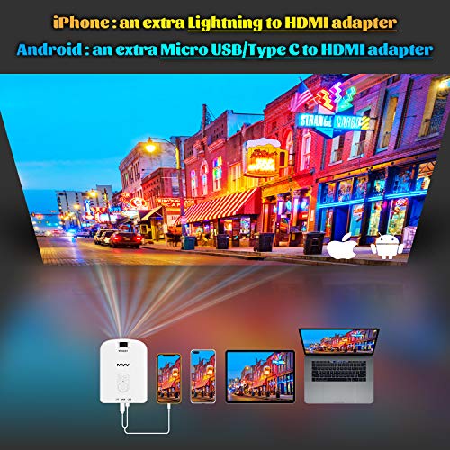 Mini Outdoor Projector, 2020 Latest 100ANSI 1080P Supported Projector