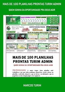 Livro Mais De 100 Planilhas Prontas Turim Admin