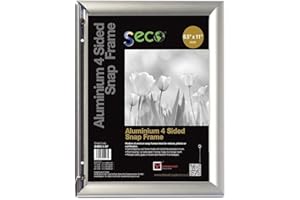 SECO Snap Frame Front Load Easy Open Poster Frame 8.5 x 11-Inch, Silver Anodized (SN8511-SV)